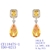 Picture of Fashion Cubic Zirconia Copper or Brass Dangle Earrings