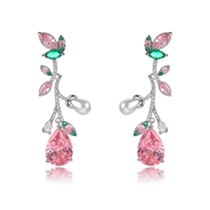 Picture of Famous Big Pink Dangle Earrings