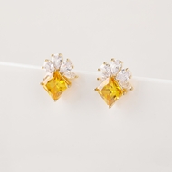 Picture of Wholesale Gold Plated Cubic Zirconia Big Stud Earrings with No-Risk Return