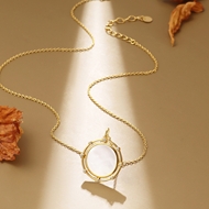 Picture of Sparkling Small Gold Plated Pendant Necklace