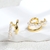 Picture of Designer Gold Plated Delicate Stud Earrings with No-Risk Return