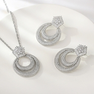 Show details for Nickel Free Platinum Plated White 2 Piece Jewelry Set From Reliable Factory Show details for Nickel Free Platinum Plated White 2 Piece Jewelry Set From Reliable Factory