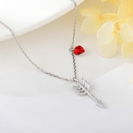 Show details for Low Cost Platinum Plated Red Pendant Necklace with Low Cost Show details for Low Cost Platinum Plated Red Pendant Necklace with Low Cost