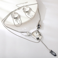 Show details for Charming White Swarovski Element 2 Piece Jewelry Set As a Gift Show details for Charming White Swarovski Element 2 Piece Jewelry Set As a Gift