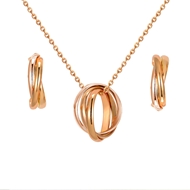 Show details for Zinc Alloy Rose Gold Plated 2 Piece Jewelry Set with Unbeatable Quality Show details for Zinc Alloy Rose Gold Plated 2 Piece Jewelry Set with Unbeatable Quality