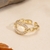 Picture of Delicate Gold Plated Adjustable Ring with Beautiful Craftmanship