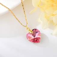 Show details for Hot Selling Pink Swarovski Element Pendant Necklace from Top Designer Show details for Hot Selling Pink Swarovski Element Pendant Necklace from Top Designer
