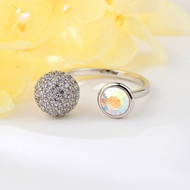 Show details for Fashion Swarovski Element Pink Adjustable Ring Show details for Fashion Swarovski Element Pink Adjustable Ring