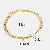 Picture of Delicate Cubic Zirconia Copper or Brass Fashion Bracelet