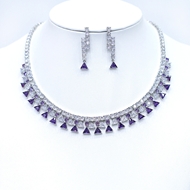 Show details for Unique Cubic Zirconia Platinum Plated 2 Piece Jewelry Set Show details for Unique Cubic Zirconia Platinum Plated 2 Piece Jewelry Set
