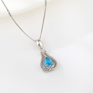 Show details for Filigree Cubic Zirconia Platinum Plated Pendant Necklace Show details for Filigree Cubic Zirconia Platinum Plated Pendant Necklace