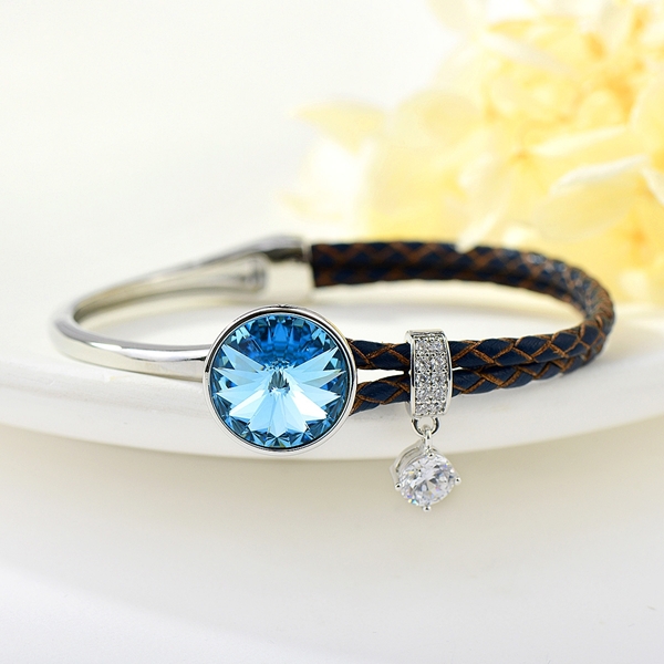 Picture of Amazing Swarovski Element Ball Fashion Bangle