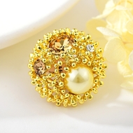 Picture of Zinc Alloy Flowers & Plants Fashion Ring in Exclusive Design