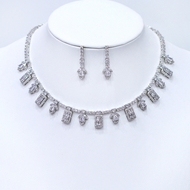 Show details for Luxury Platinum Plated 2 Piece Jewelry Set of Original Design Show details for Luxury Platinum Plated 2 Piece Jewelry Set of Original Design