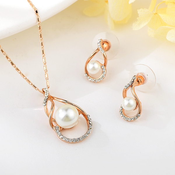 Picture of Flowers & Plants Artificial Pearl 2 Piece Jewelry Set Online Only