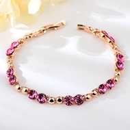 Show details for Classic and fashionable imitation crystal alloy bracelet