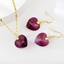 Show details for Love & Heart Purple 2 Piece Jewelry Set with Fast Delivery