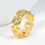 Picture of Designer Gold Plated Copper or Brass Fashion Ring with Easy Return