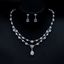 Show details for Inexpensive Platinum Plated White 2 Piece Jewelry Set from Reliable Manufacturer