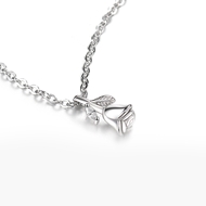 Picture of Reasonably Priced Platinum Plated 999 Sterling Silver Pendant Necklace from Reliable Manufacturer