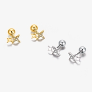 Picture of Star Gold Plated Stud Earrings with Speedy Delivery