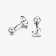 Picture of Low Price 999 Sterling Silver Love & Heart Stud Earrings from Reliable Manufacturer