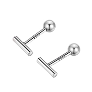 Picture of Eye-Catching Platinum Plated 999 Sterling Silver Stud Earrings with Member Discount