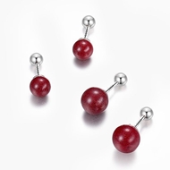 Picture of Bling Small Red Stud Earrings