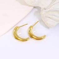 Picture of Copper or Brass Medium Small Hoop Earrings in Flattering Style