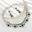 Show details for Reasonably Priced Copper or Brass Cubic Zirconia Necklace and Earring Set with Beautiful Craftmanship