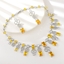 Show details for Fashion Cubic Zirconia Platinum Plated Necklace and Earring Set