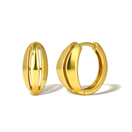 Picture of Reasonably Priced Copper or Brass Gold Plated Huggie Earrings from Reliable Manufacturer