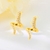 Picture of Ladies Copper or Brass Cubic Zirconia Stud Earrings