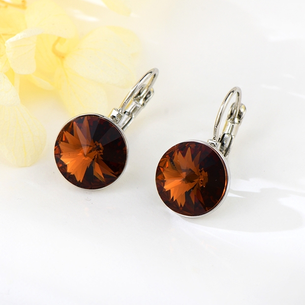 Picture of 12 mm Swarovski Element Crystal Satellite Diamond Earrings