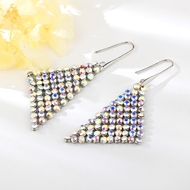 Show details for Distinctive White Platinum Plated Dangle Earrings with Low MOQ Show details for Distinctive White Platinum Plated Dangle Earrings with Low MOQ