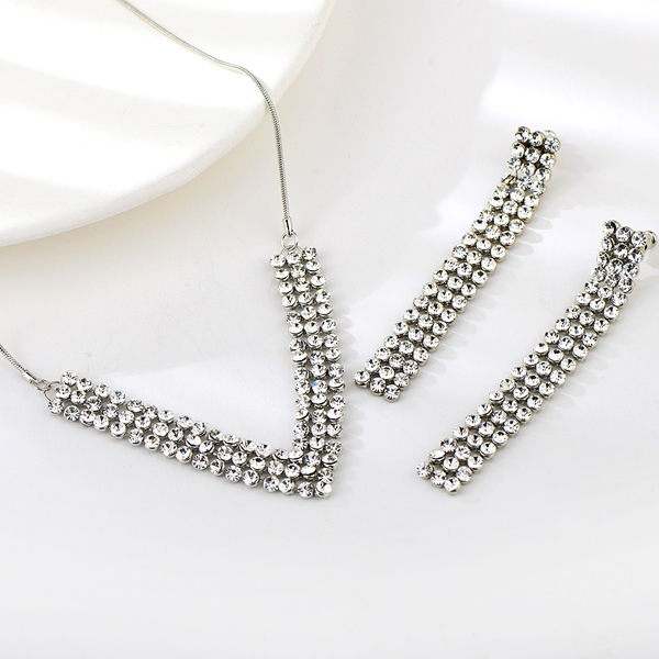 Picture of Platinum Plated Big 2 Piece Jewelry Set From Reliable Factory