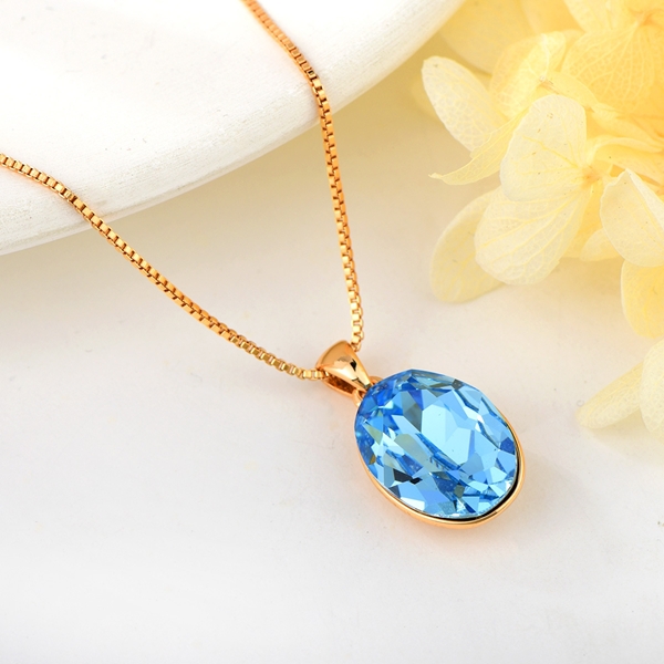 Picture of Pretty Swarovski Element Zinc Alloy Pendant Necklace