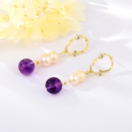 Show details for Latest Medium Nature Amethyst Dangle Earrings Show details for Latest Medium Nature Amethyst Dangle Earrings