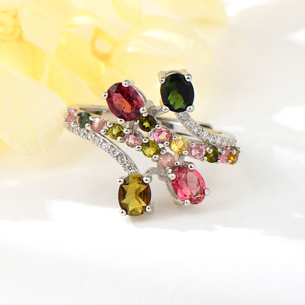 Picture of New Season Colorful Cubic Zirconia Adjustable Ring with SGS/ISO Certification