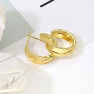 Picture of Delicate Gold Plated Big Hoop Earrings with Fast Delivery