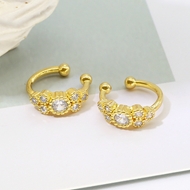 Picture of Nice Cubic Zirconia Gold Plated Clip On Earrings