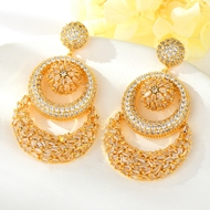 Show details for Top Cubic Zirconia Copper or Brass Dangle Earrings Show details for Top Cubic Zirconia Copper or Brass Dangle Earrings