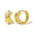 Picture of Filigree Small Gold Plated Huggie Earrings