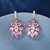 Picture of Brand New Pink Cubic Zirconia Dangle Earrings with SGS/ISO Certification