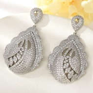 Show details for Luxury Platinum Plated Dangle Earrings Online Only Show details for Luxury Platinum Plated Dangle Earrings Online Only