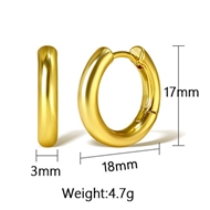 Picture of Popular Big Gold Plated Huggie Earrings