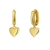 Picture of Love & Heart Gold Plated Dangle Earrings with Beautiful Craftmanship