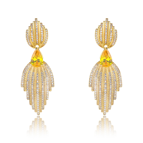 Picture of Fast Selling Yellow Copper or Brass Dangle Earrings from Editor Picks