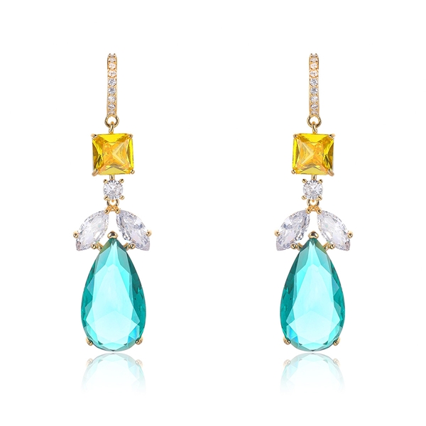 Picture of Most Popular Cubic Zirconia Big Dangle Earrings