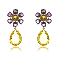 Picture of Need-Now Yellow Cubic Zirconia Dangle Earrings from Editor Picks